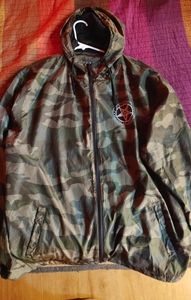 Black craft baphomet windbreaker